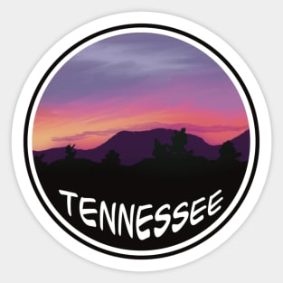 Tennessee Sunset Landscape Illustration Sticker
